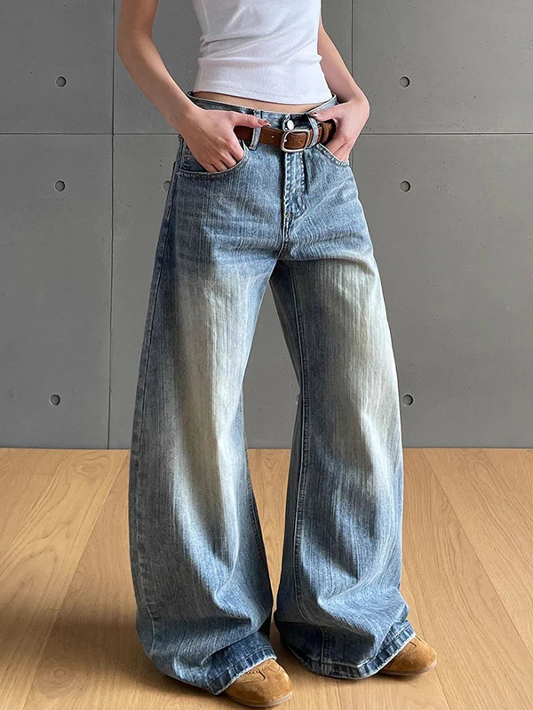 Old-Fashioned Washed Boyfriend Jeans - Image 4