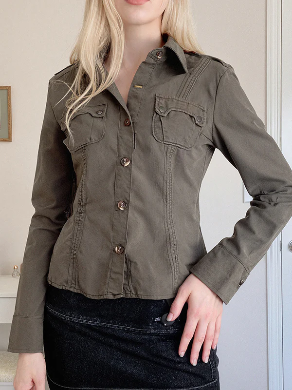 Patchwork Workwear Style Jacket - Image 3