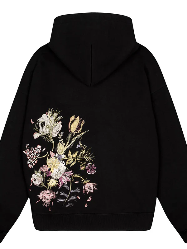 Peach Blossom Embroidery Sweatshirts - Image 2