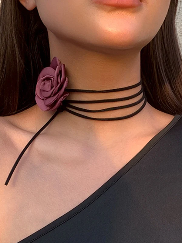 Personalized Handmade Rose Necklace - Image 6