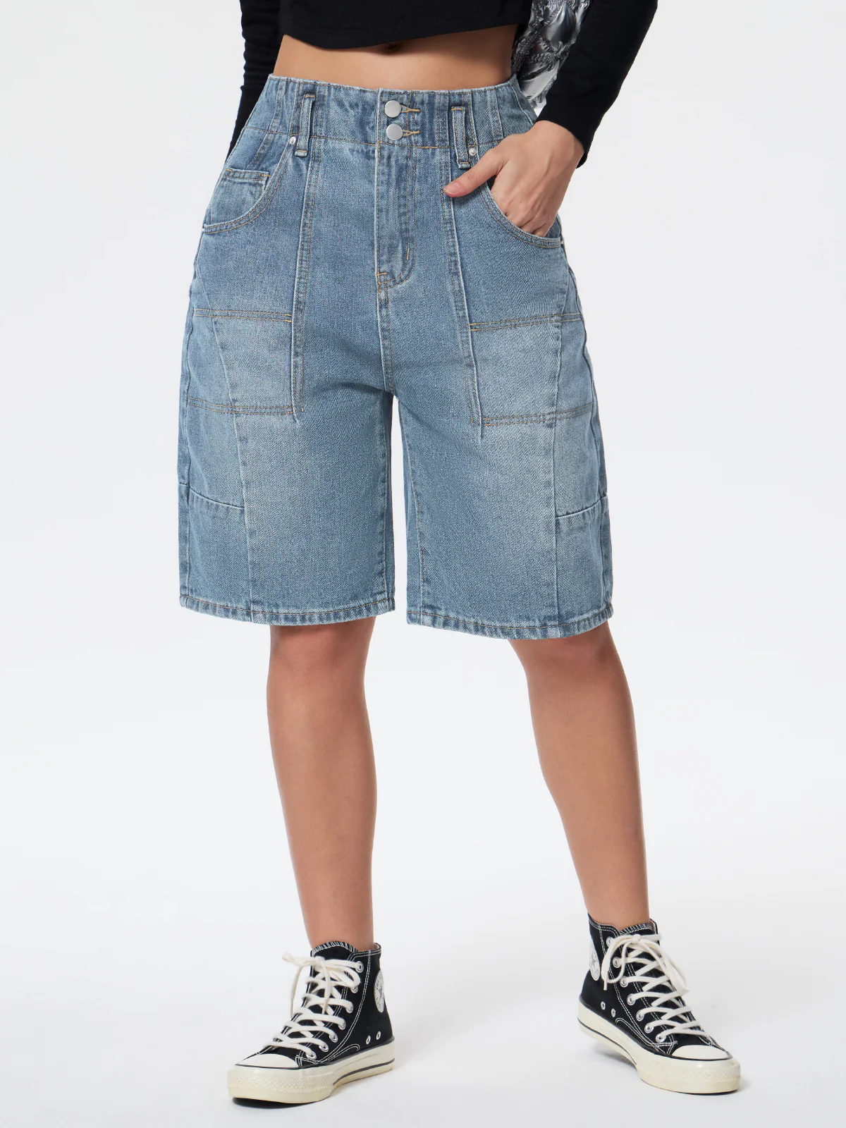 Personalized Pocket Denim Shorts - Image 13