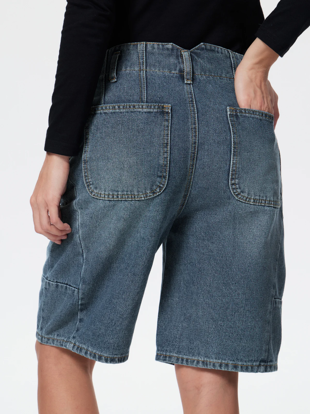 Personalized Pocket Denim Shorts - Image 2