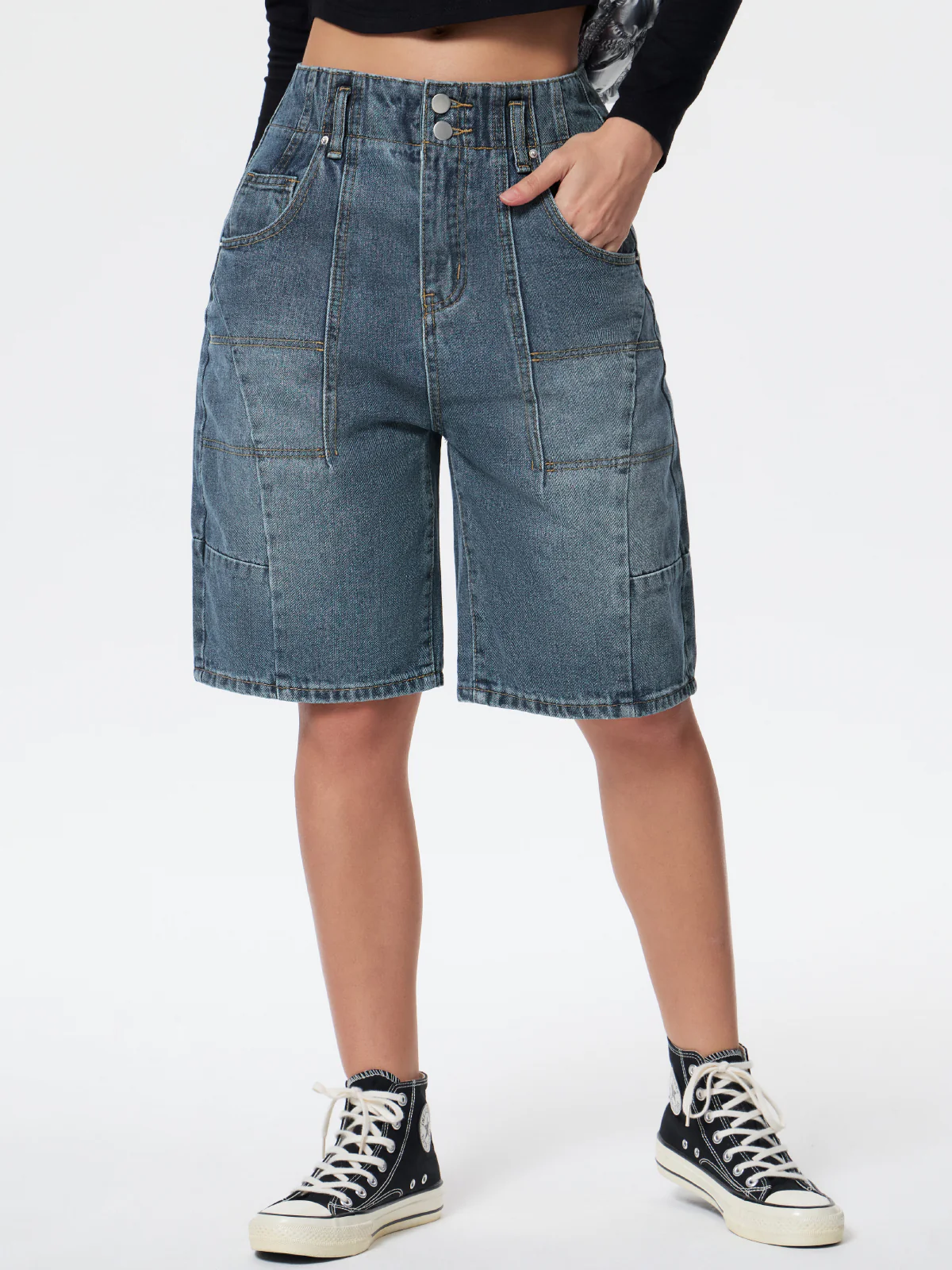 Personalized Pocket Denim Shorts - Image 6