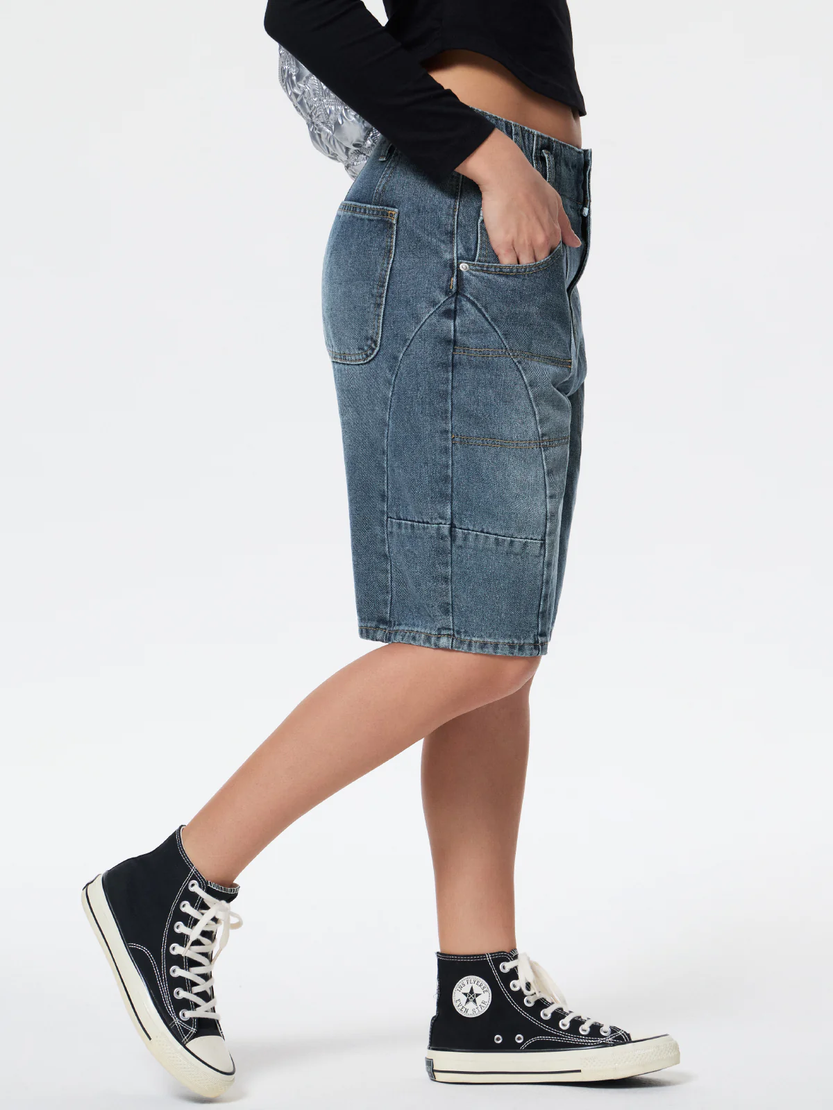 Personalized Pocket Denim Shorts - Image 7