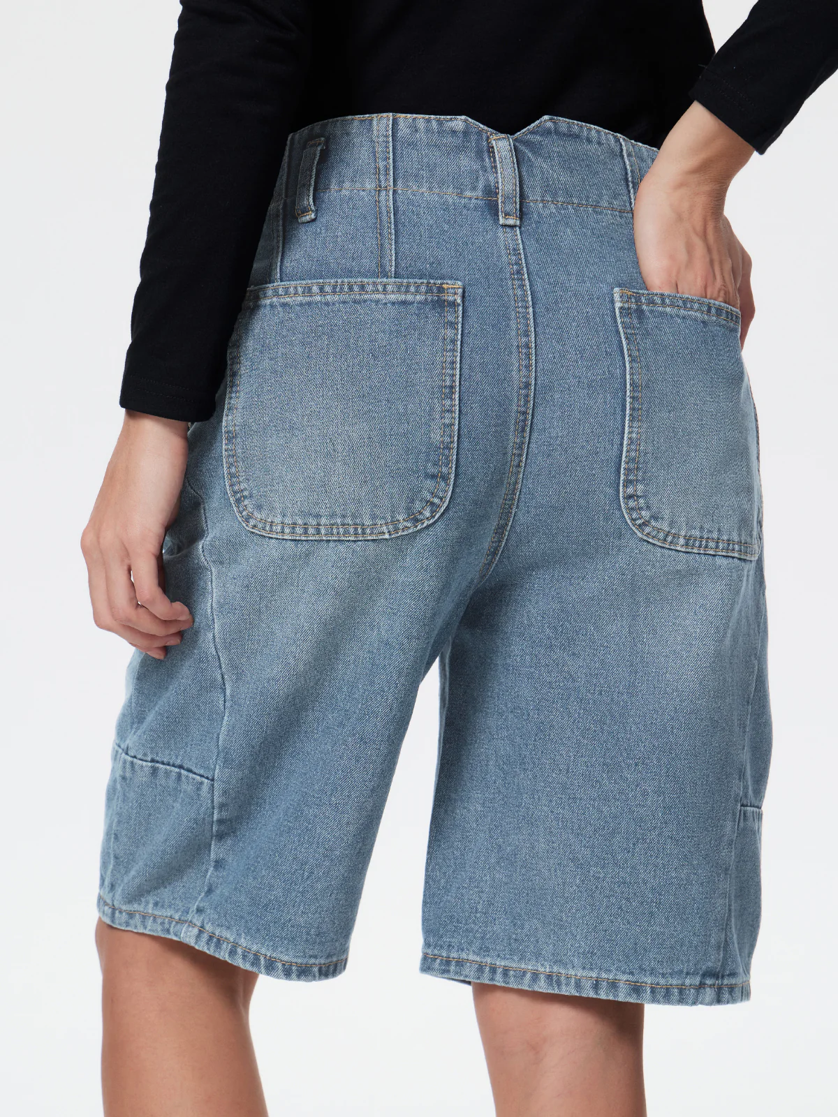 Personalized Pocket Denim Shorts - Image 9