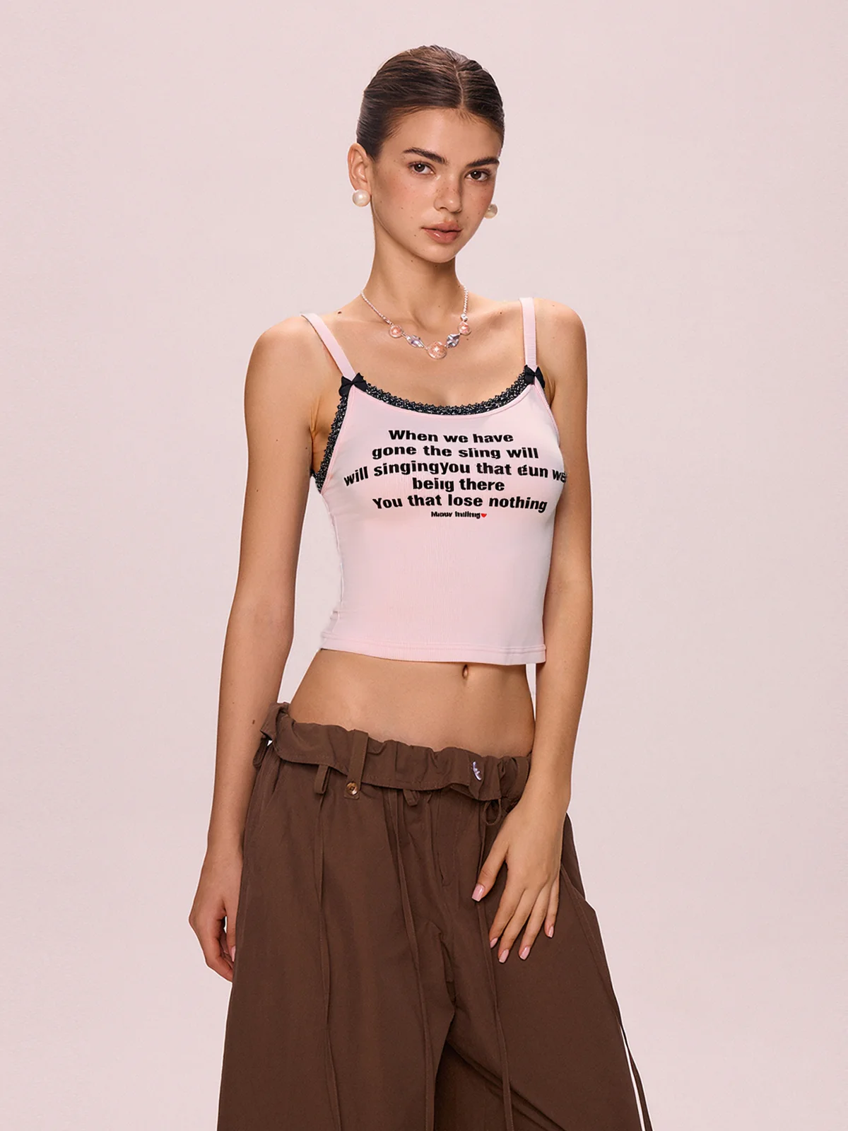 Pink Lace Cami Top - Image 3