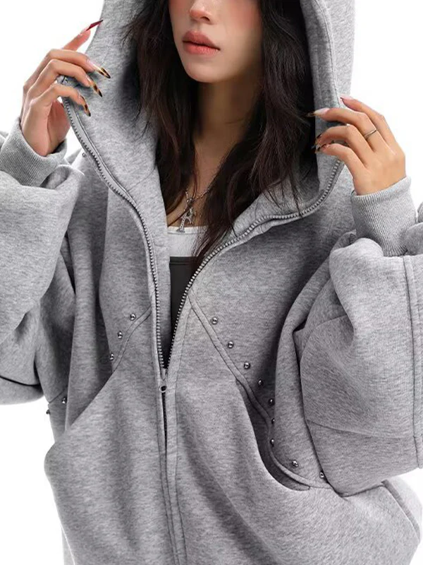 Pitbull Print Zipper Hoodie Jacket