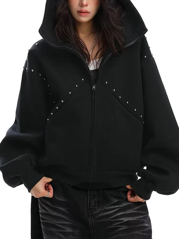 Pitbull Print Zipper Hoodie Jacket - Image 3