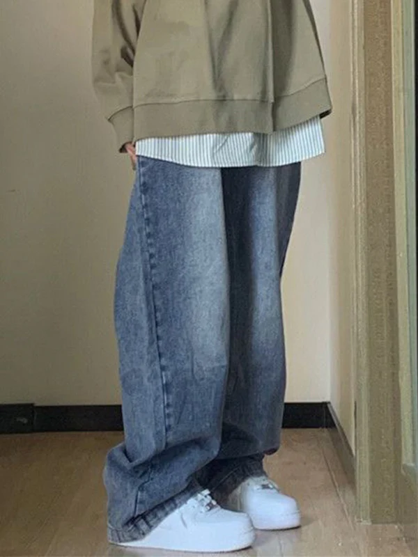Pocket Design Blue Wash Boyfriend Jeans - Image 15