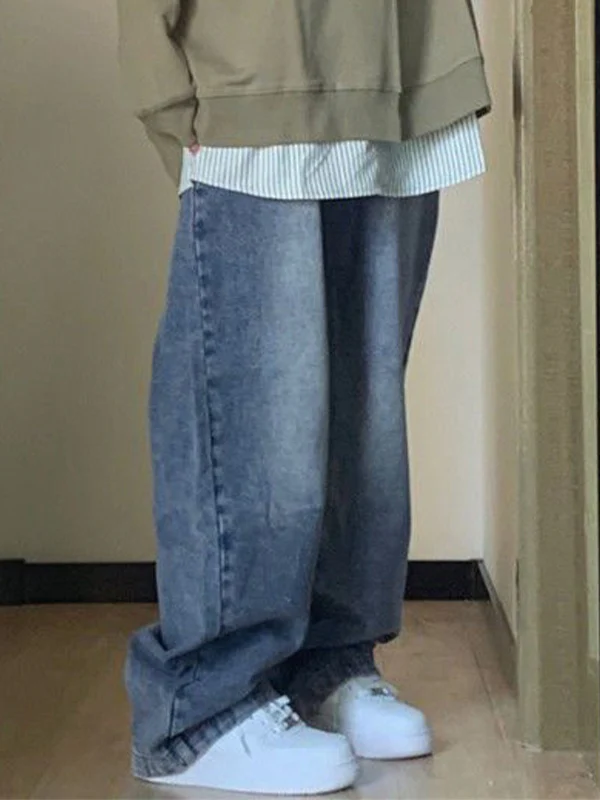 Pocket Design Blue Wash Boyfriend Jeans - Image 16