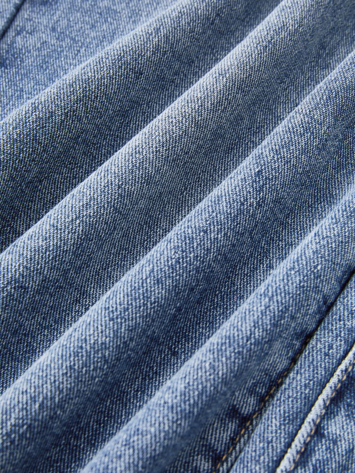 Pocket Design Blue Wash Boyfriend Jeans - Image 21