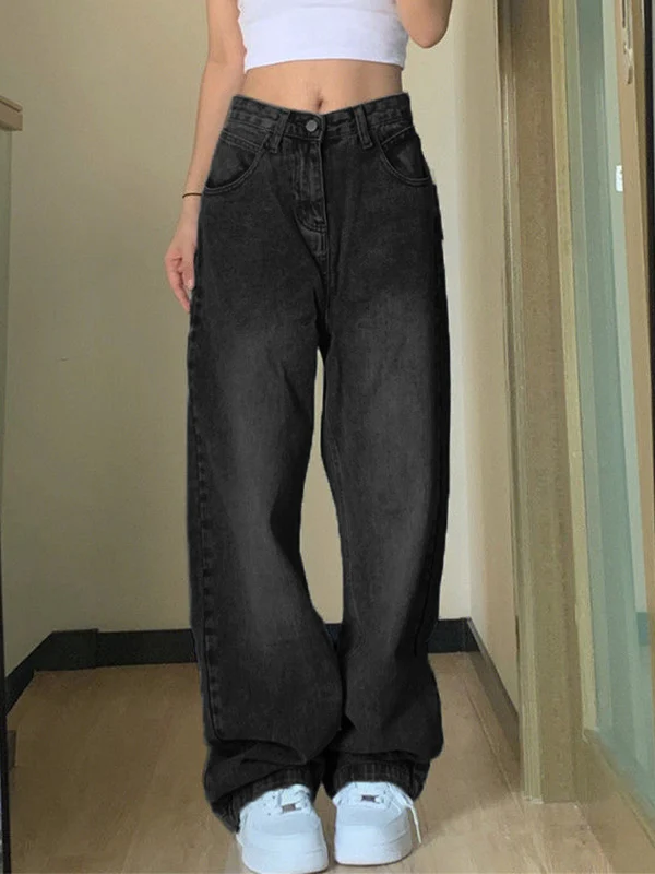 Pocket Design Blue Wash Boyfriend Jeans - Image 6