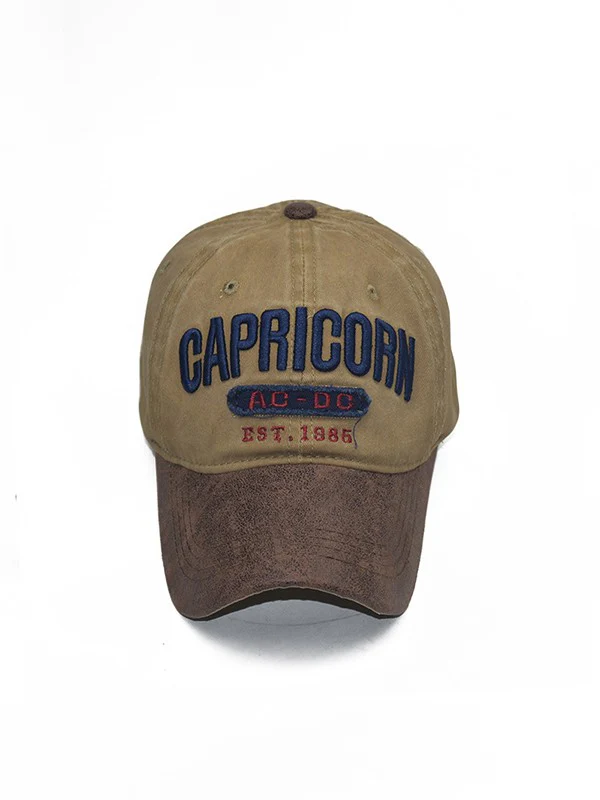 Pu Leather Paneled Embroidery Baseball Cap - Image 10
