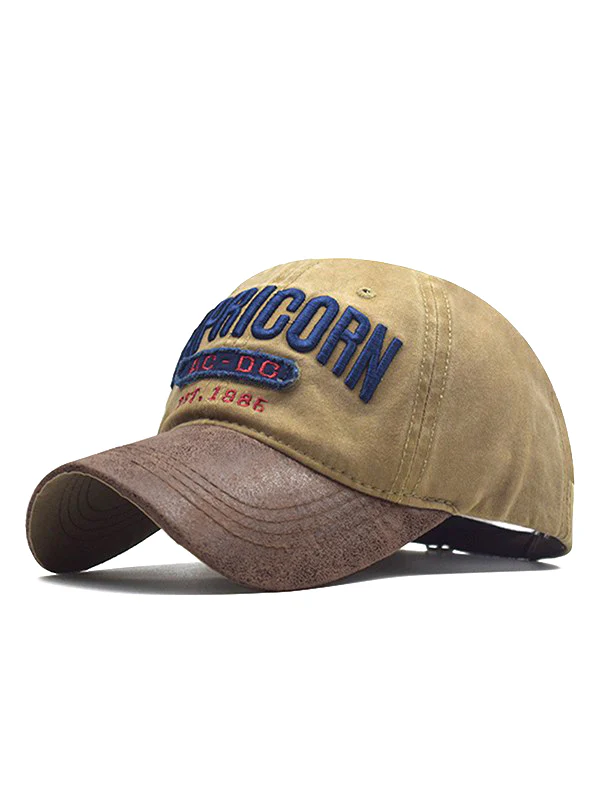 Pu Leather Paneled Embroidery Baseball Cap - Image 17