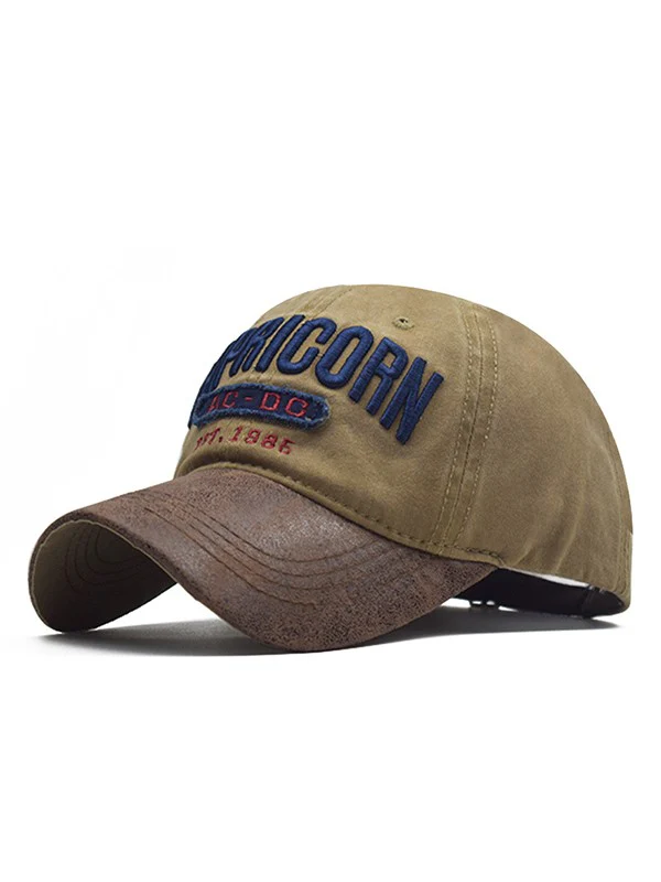 Pu Leather Paneled Embroidery Baseball Cap - Image 8