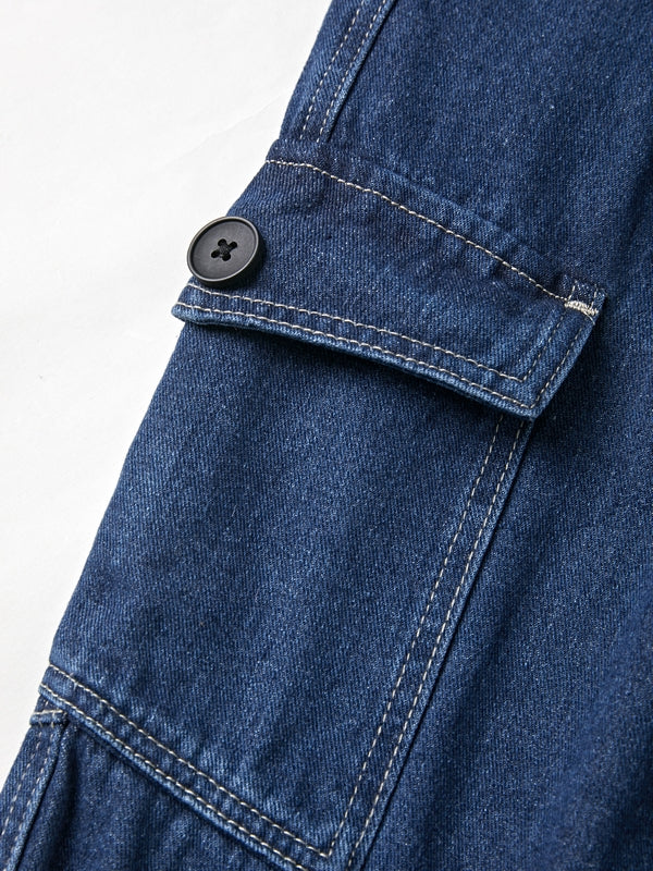 Punk Blue Wash Baggy Cargo Jeans - Image 17