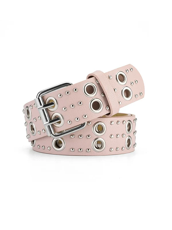 Punk Rivet Design Eyelet Buckle Belt - Image 10