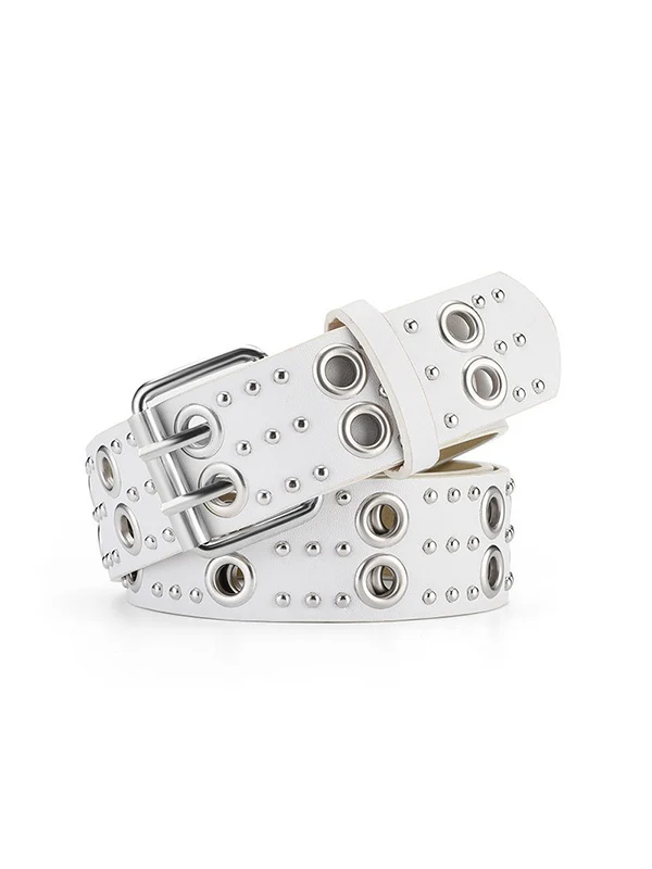 Punk Rivet Design Eyelet Buckle Belt - Image 11