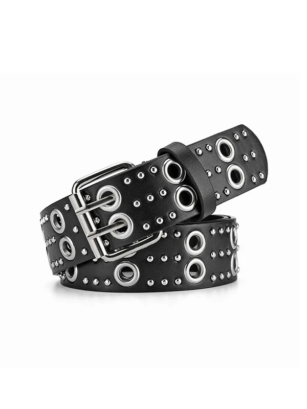 Punk Rivet Design Eyelet Buckle Belt - Image 12