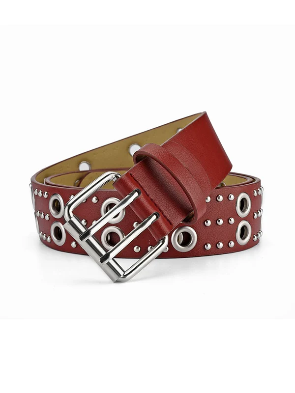 Punk Rivet Design Eyelet Buckle Belt - Image 13