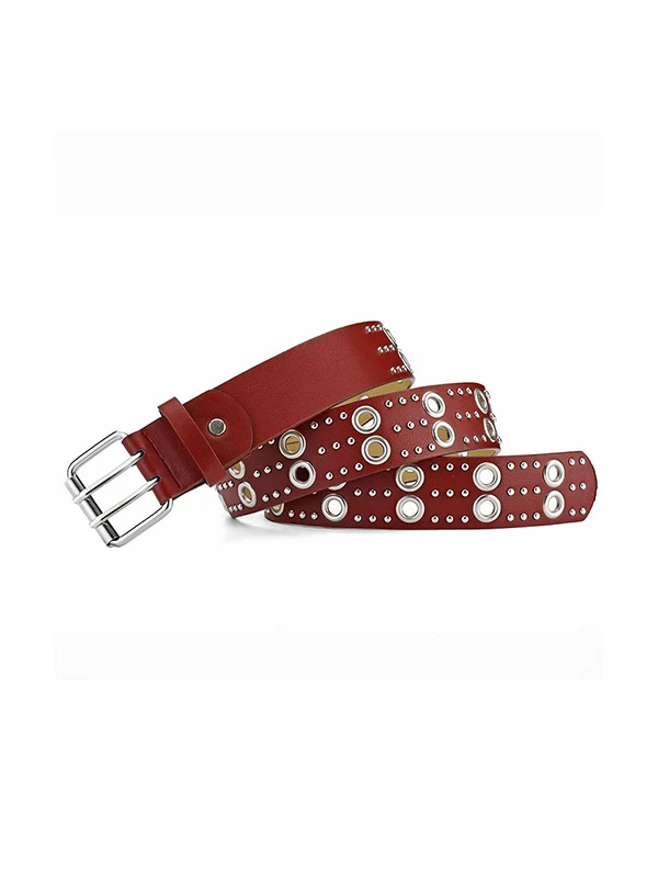 Punk Rivet Design Eyelet Buckle Belt - Image 14