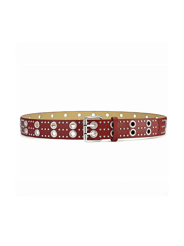 Punk Rivet Design Eyelet Buckle Belt - Image 15