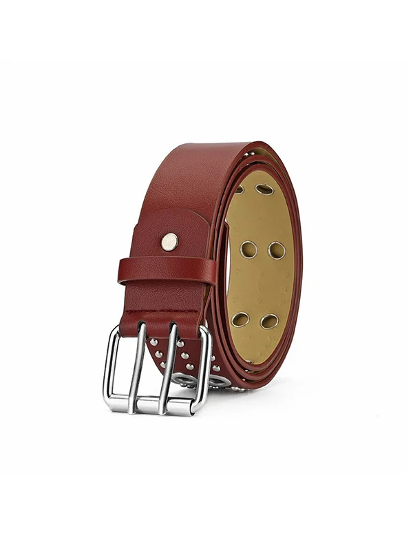 Punk Rivet Design Eyelet Buckle Belt - Image 16