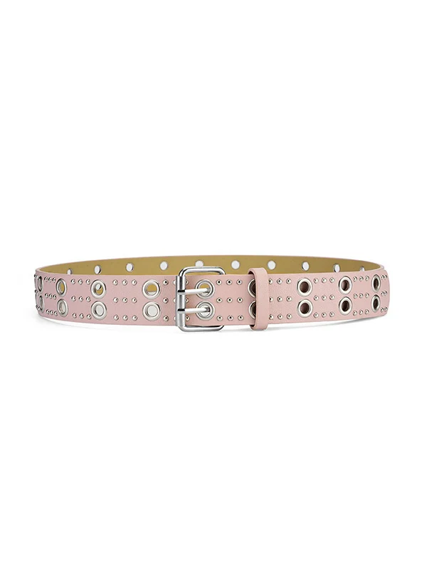 Punk Rivet Design Eyelet Buckle Belt - Image 17