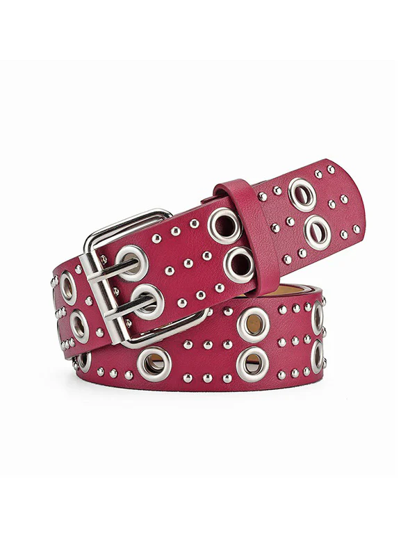 Punk Rivet Design Eyelet Buckle Belt - Image 18