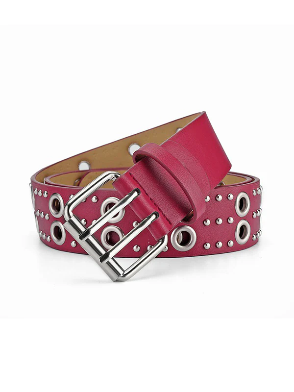 Punk Rivet Design Eyelet Buckle Belt - Image 19