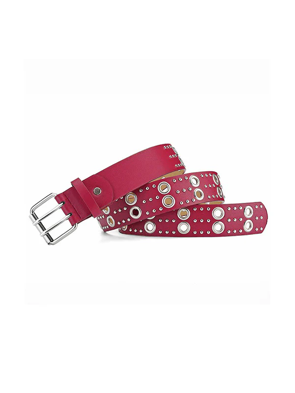 Punk Rivet Design Eyelet Buckle Belt - Image 20