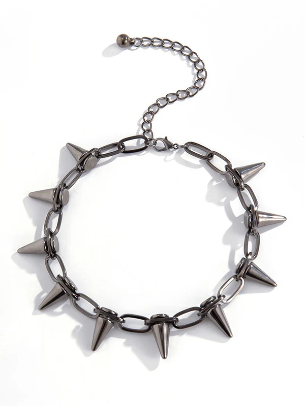Punk Rivet Link Choker Necklace - Image 3