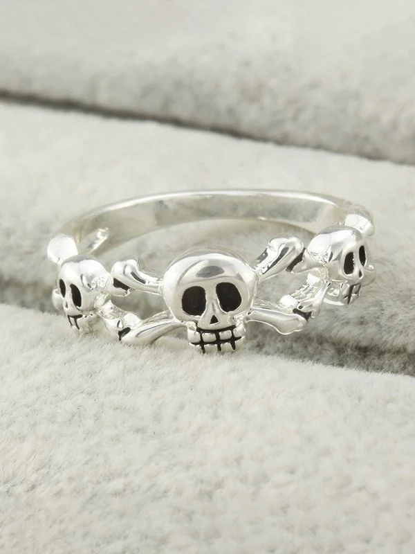 Punk Skull Cuff Ring - Image 3