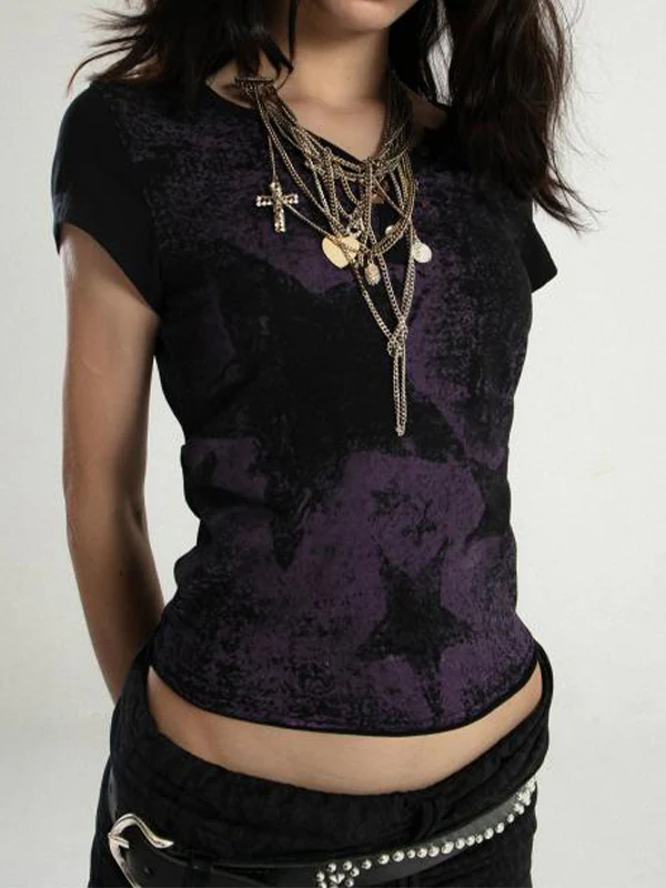 Punk Star Print Short Sleeve - Image 2