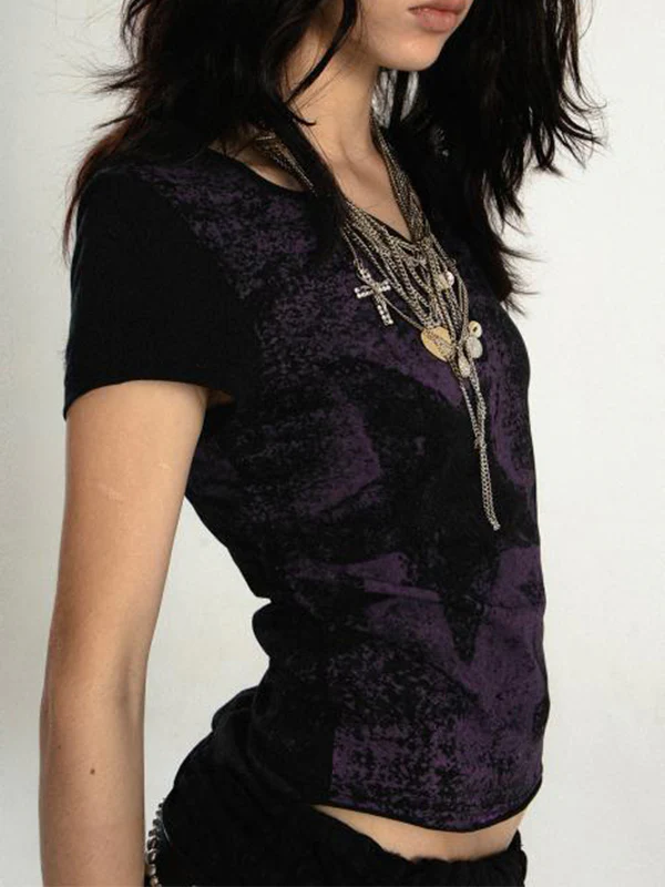 Punk Star Print Short Sleeve - Image 3