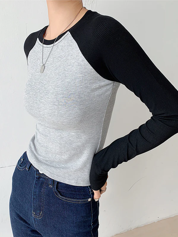 Raglan Sleeve Rib Crop Top - Image 14