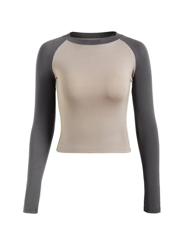 Raglan Sleeve Rib Crop Top - Image 35