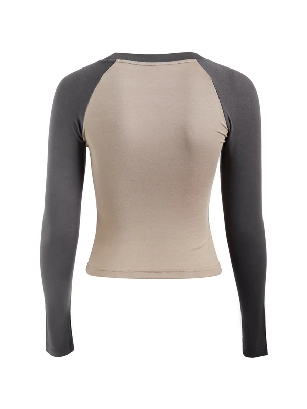 Raglan Sleeve Rib Crop Top - Image 36