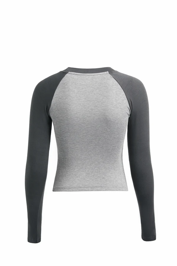 Raglan Sleeve Rib Crop Top - Image 39