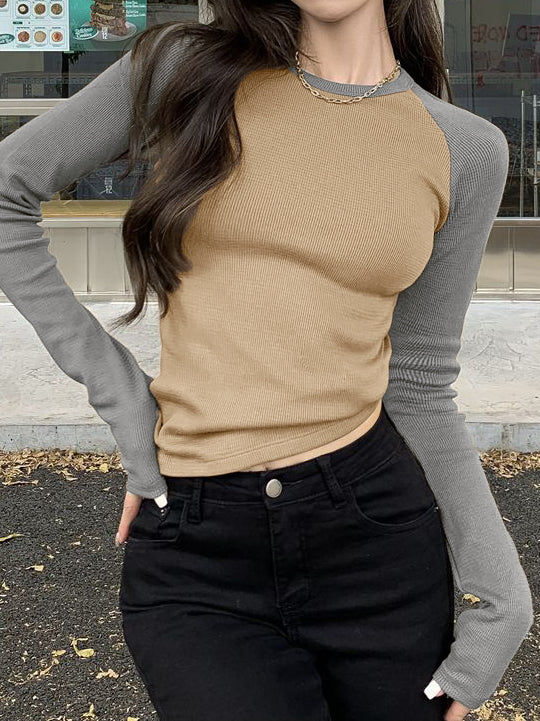 Raglan Sleeve Rib Crop Top - Image 45