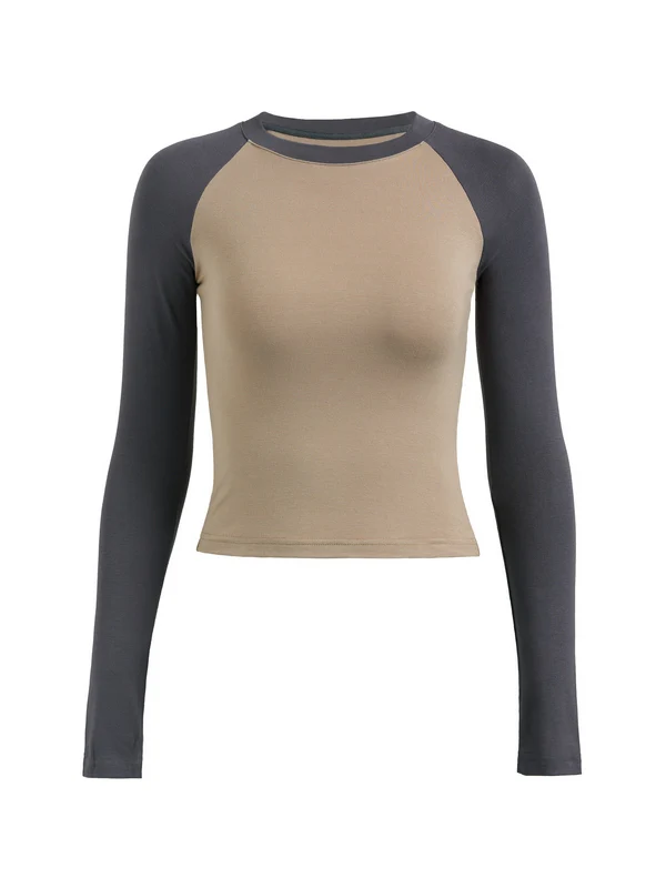 Raglan Sleeve Rib Crop Top - Image 50