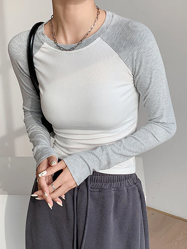 Raglan Sleeve Rib Crop Top - Image 6