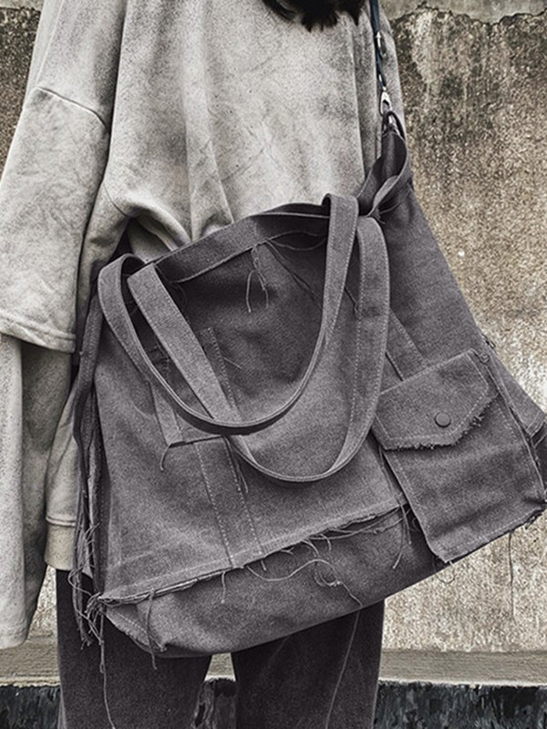 Raw Edge Large Crossbody Bag - Image 11