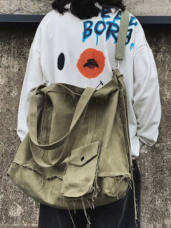 Raw Edge Large Crossbody Bag - Image 17