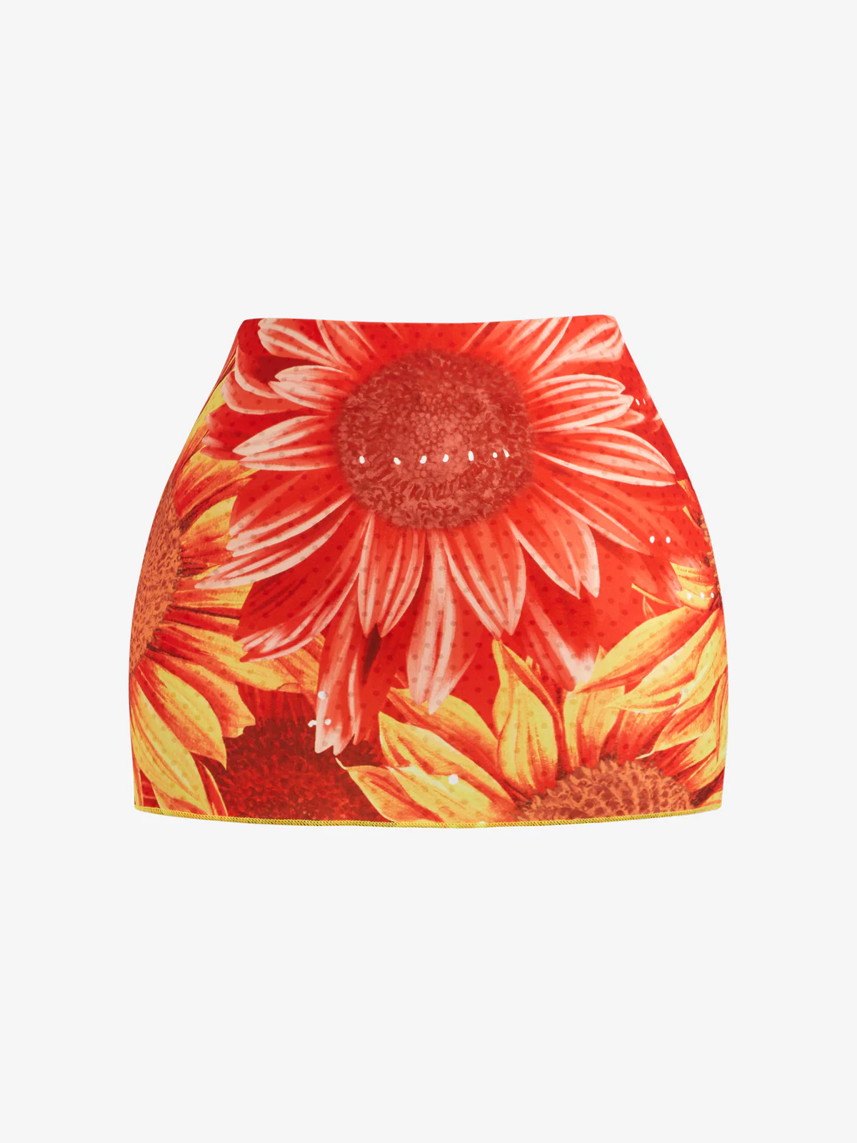 Resort Style Floral Print Mini Skirt