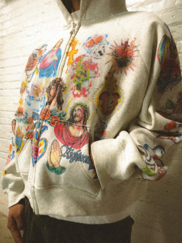 Retro Abstract Print Sweatshirt