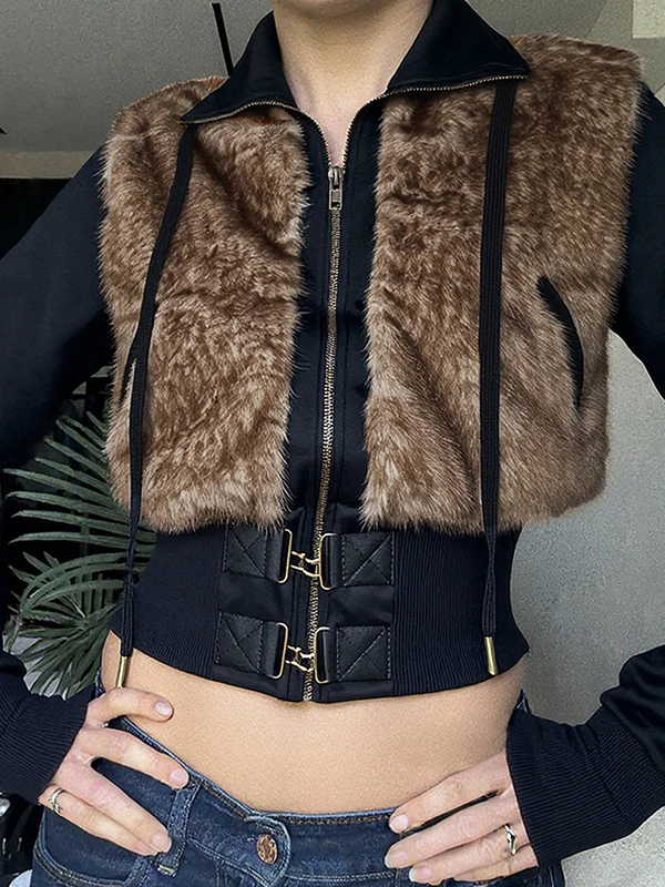 Retro-Chic Furry Jacket