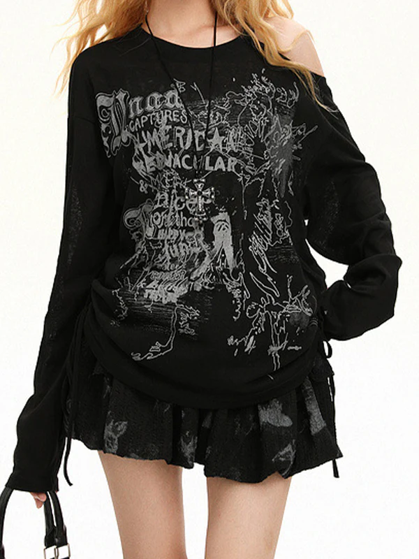 Retro Design-Inspired Graffiti Long Sleeve - Image 2