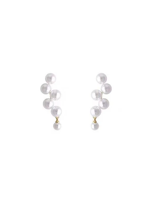 Retro Faux Pearl Earrings - Image 2