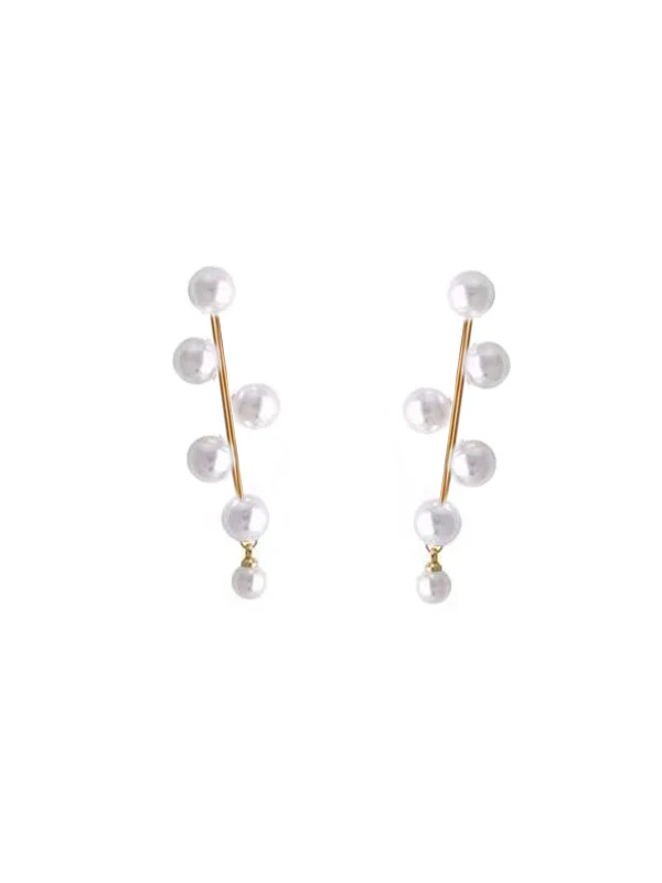 Retro Faux Pearl Earrings - Image 6